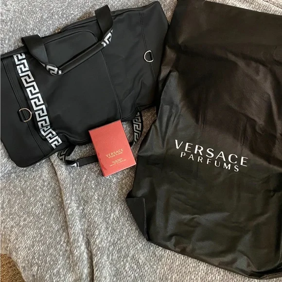 Versace Flame bundle gift set 6.7 cologne & huge weekend bag
